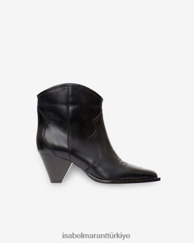 ayakkabı TR Isabel Marant üniseks darizo deri yarım çizme siyah 42RDBH762