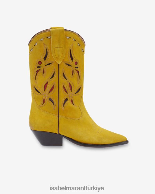ayakkabı TR Isabel Marant üniseks duerto süet kovboy çizmesi güneş ışığı 42RDBH737