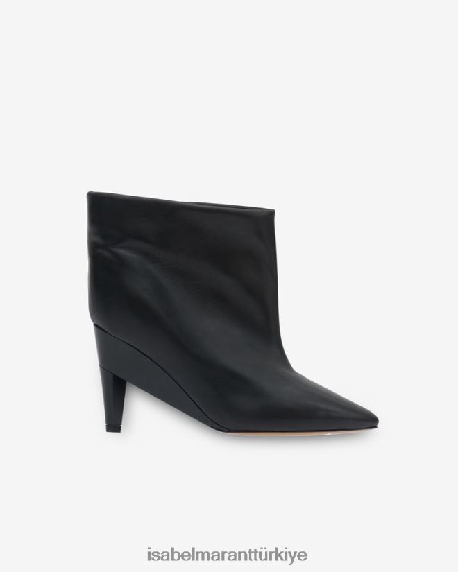 ayakkabı TR Isabel Marant üniseks dylvee deri kısa çizme siyah 42RDBH771
