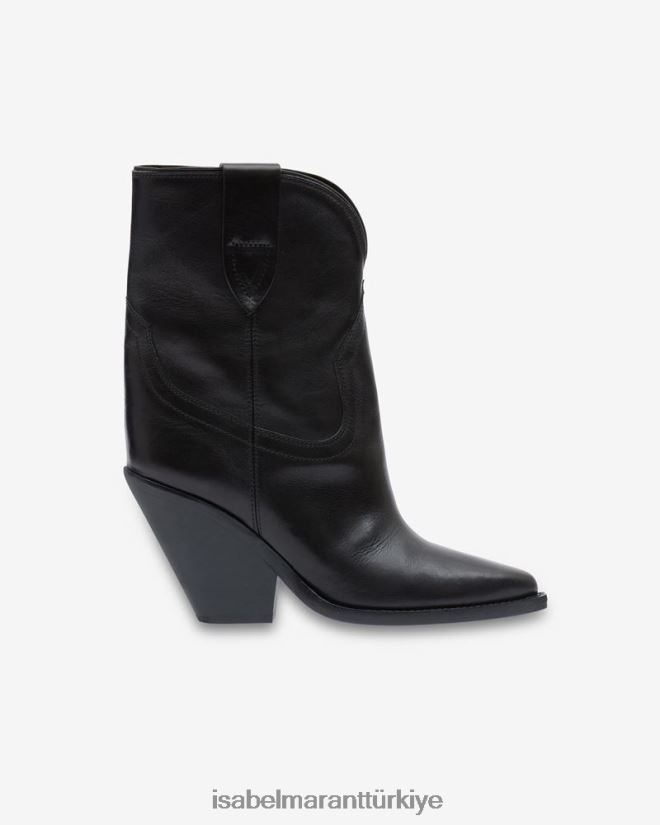 ayakkabı TR Isabel Marant üniseks leyane süet kovboy çizmesi siyah 42RDBH725