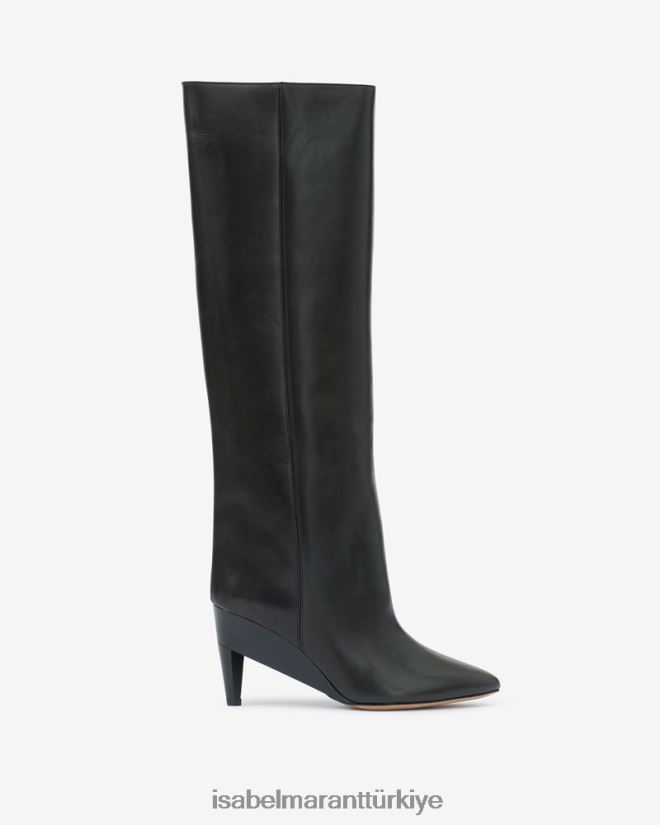 ayakkabı TR Isabel Marant üniseks liesel deri çizme siyah 42RDBH773