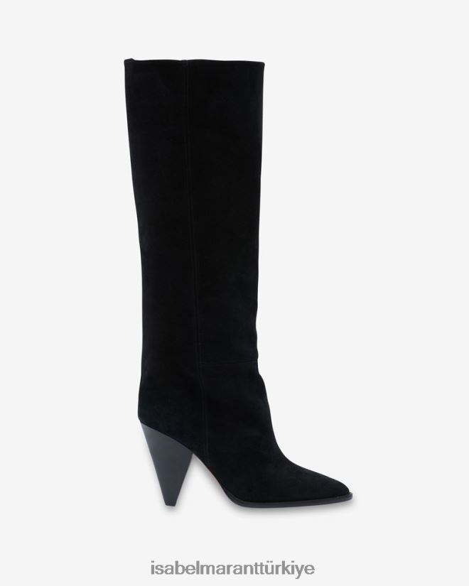 ayakkabı TR Isabel Marant üniseks ririo süet çizmeler siyah 42RDBH754