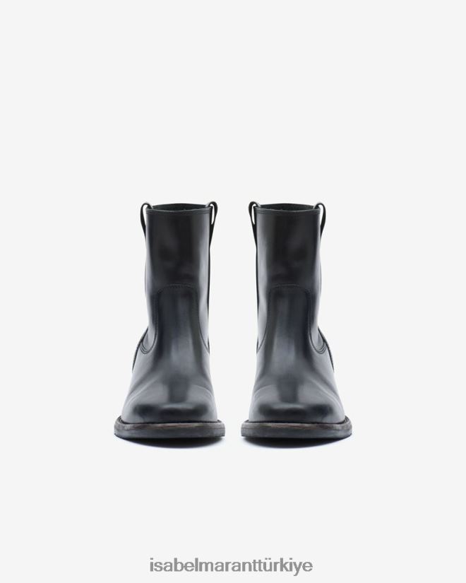 ayakkabı TR Isabel Marant üniseks susee deri yarım çizmeler siyah 42RDBH787