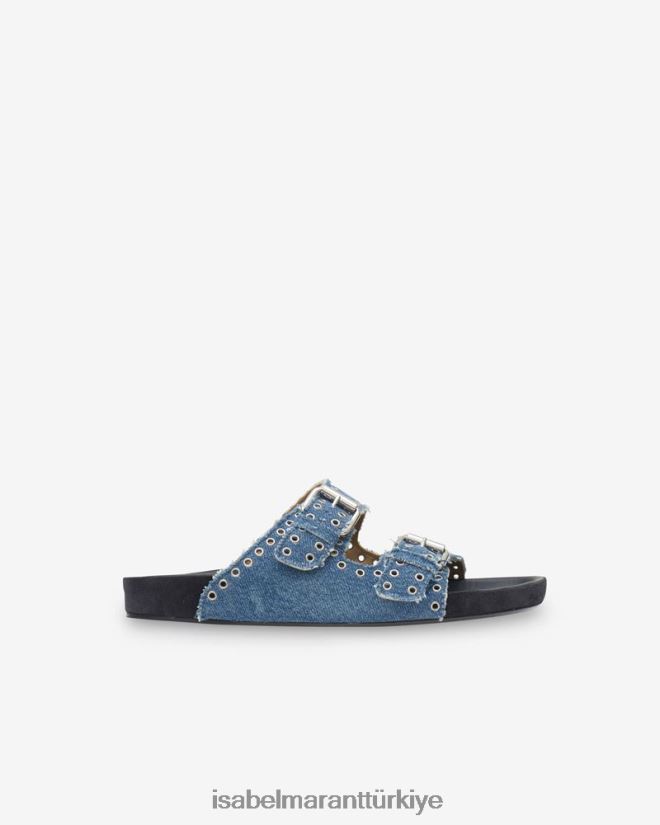 ayakkabı TR Isabel Marant üniseks lennyo tokalı sandalet açık mavi 42RDBH855