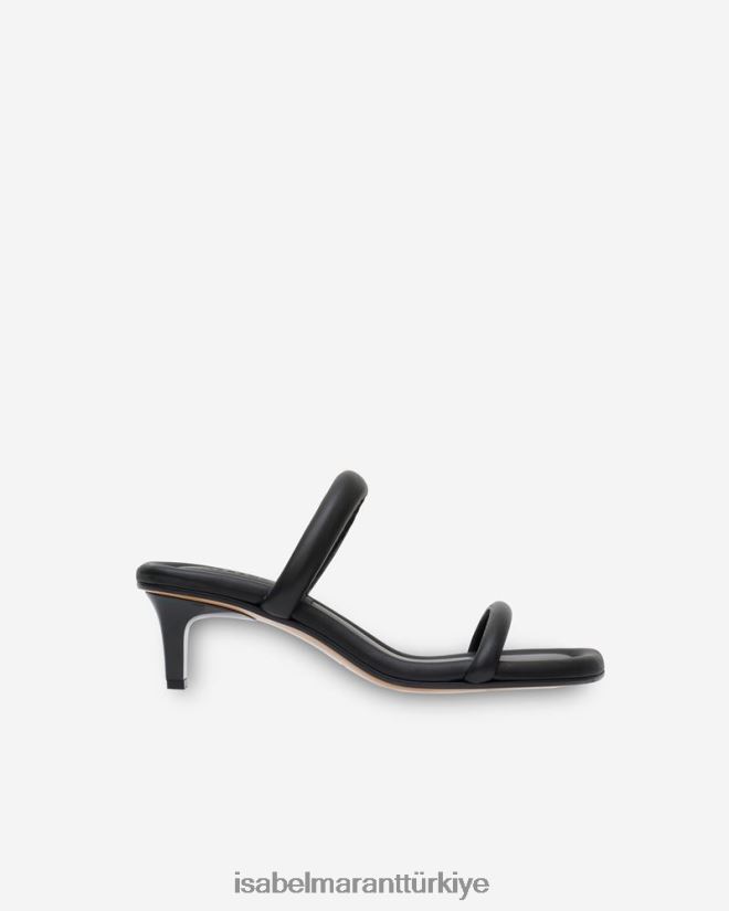 ayakkabı TR Isabel Marant üniseks nadir deri sandalet siyah 42RDBH865