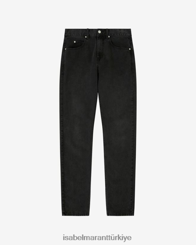 Giyim TR Isabel Marant erkekler jack pantolon soluk siyah 42RDBH1414