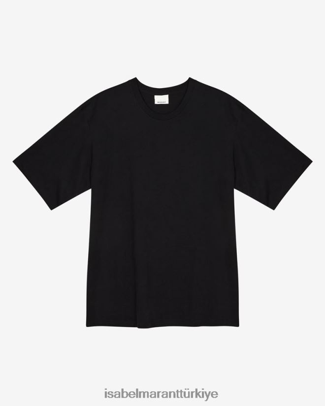 Giyim TR Isabel Marant erkekler guizy ''marant'' pamuklu tişört siyah 42RDBH1293