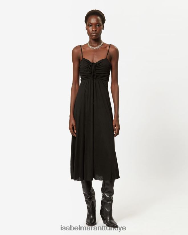 Giyim TR Isabel Marant kadınlar jenila elbise siyah 42RDBH150