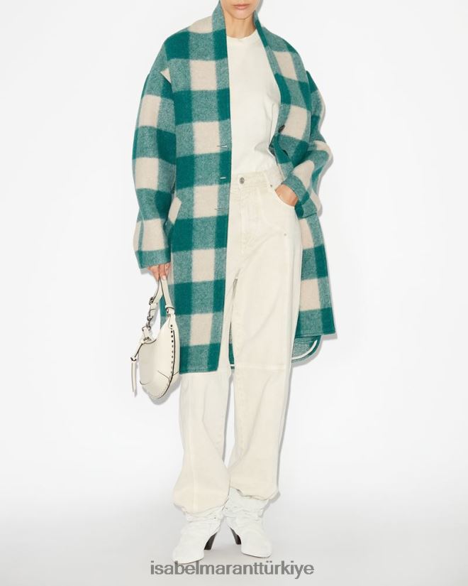 Giyim TR Isabel Marant kadınlar Cebrail ceket yeşil 42RDBH331